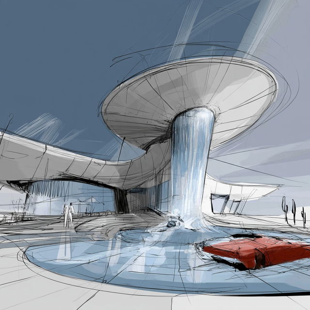 Ruincantilever style, Midjourney V8.2, render 3 of 4