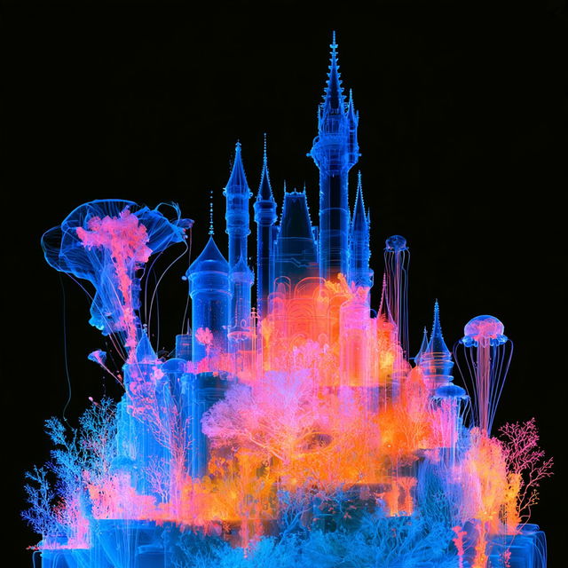 Biolumarch style, Midjourney V8.2, render 4 of 4