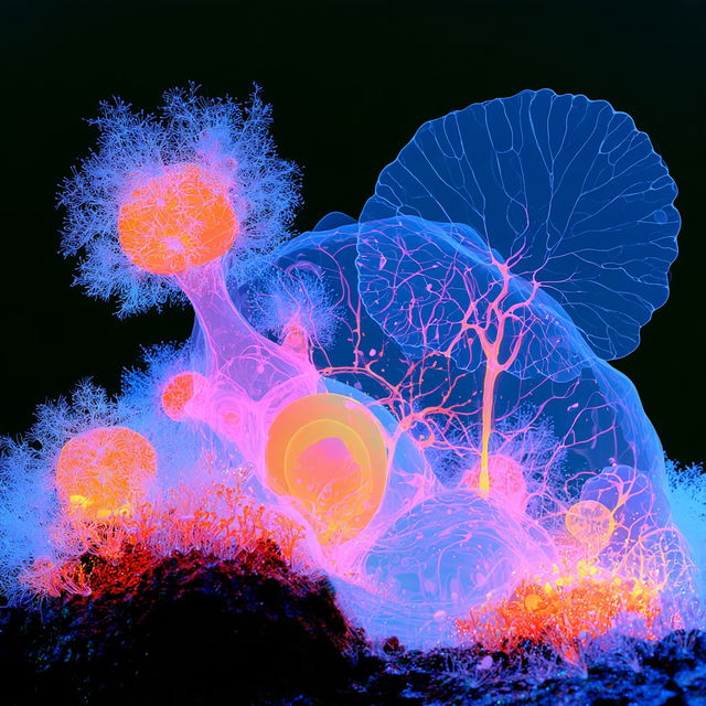 Biolumarch style, Midjourney V8.2, render 2 of 4