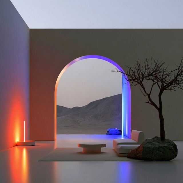 Majlis Neon style, Midjourney V8.2, render 2 of 4