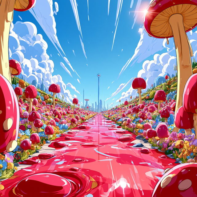 Scarlet Scarab Gardens style, Midjourney V8.2, render 1 of 4