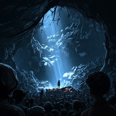 Backlit Karst Expressionism style (SREF codes), Midjourney V8.2