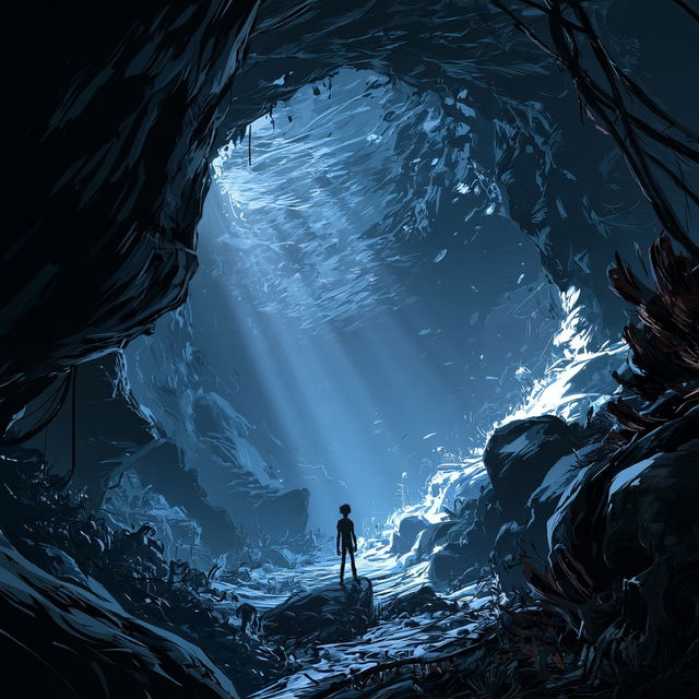 Backlit Karst Expressionism style, Midjourney V8.2, render 4 of 4