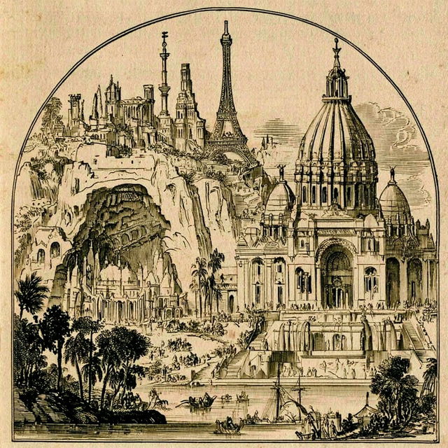 Ammonite Basilica style, Midjourney V8.2, render 1 of 4