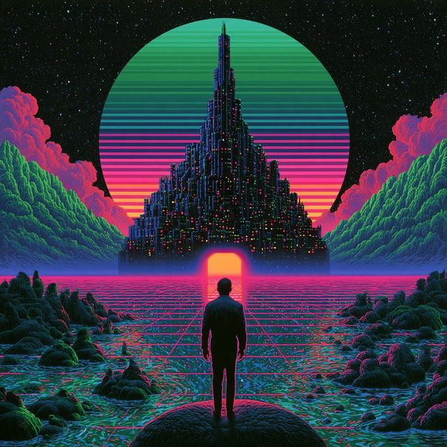 Neon Grid Futurism style, Midjourney V8.2, render 3 of 4