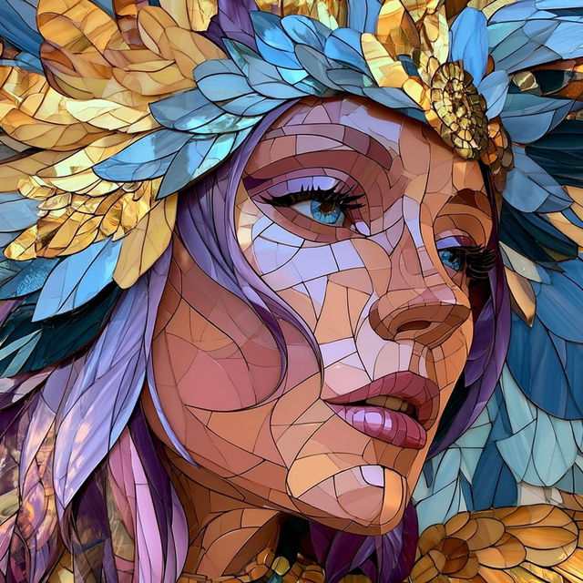 Facetmosaic style, Midjourney V8.2, render 4 of 4