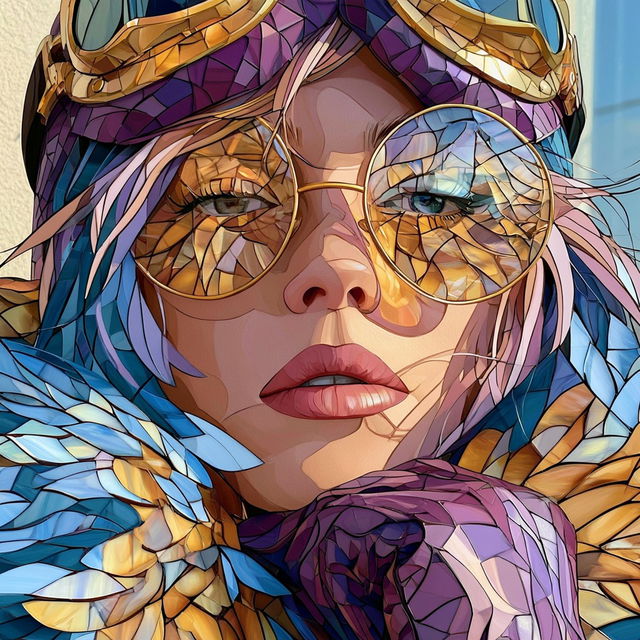 Facetmosaic style, Midjourney V8.2, render 3 of 4