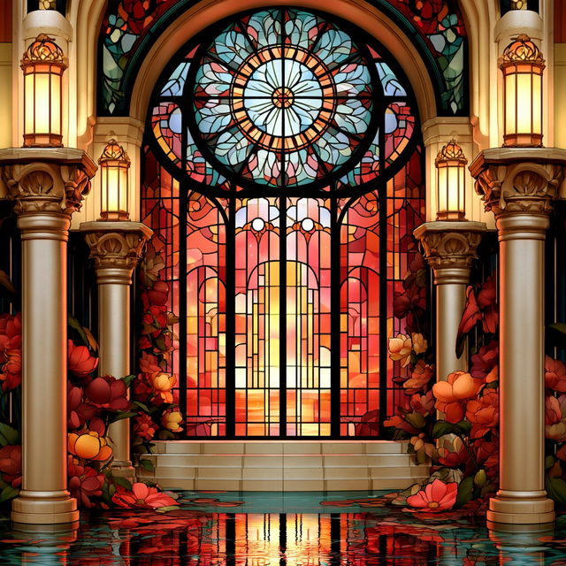 Leaded Florist Gothic style, Midjourney V8.2, render 4 of 4