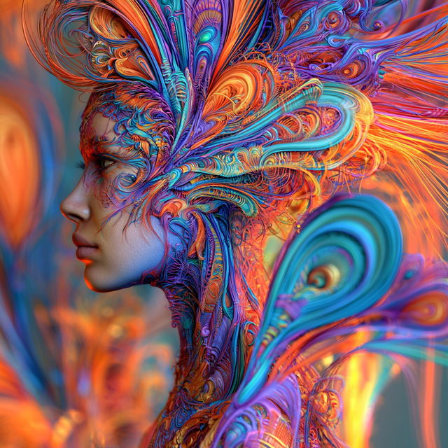 Ornamentopsyche style, Midjourney V8.2, render 3 of 4