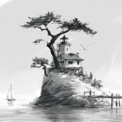 Lighthouse Verismo style (SREF codes), Midjourney V8.2