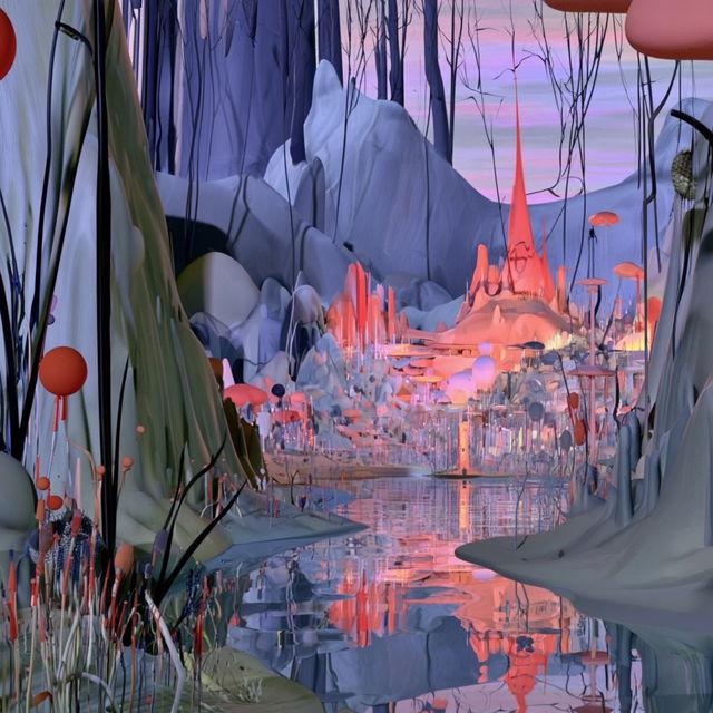 Diorama Botanomech style, Midjourney V8.2, render 2 of 4
