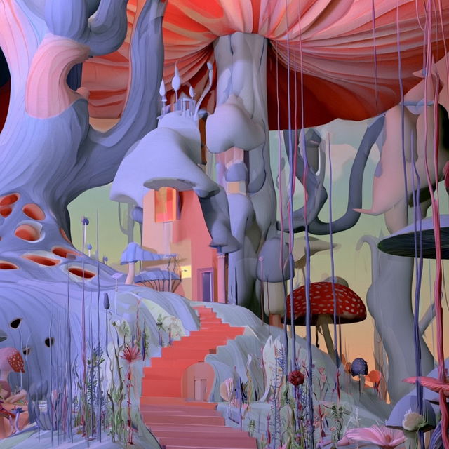 Diorama Botanomech style, Midjourney V8.2, render 3 of 4