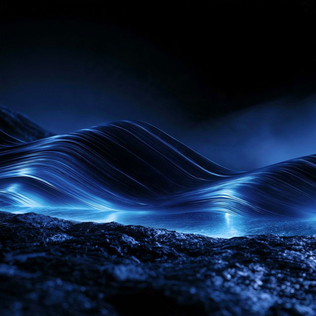 Azurite Fossilwave style, Midjourney V8.2, render 2 of 4