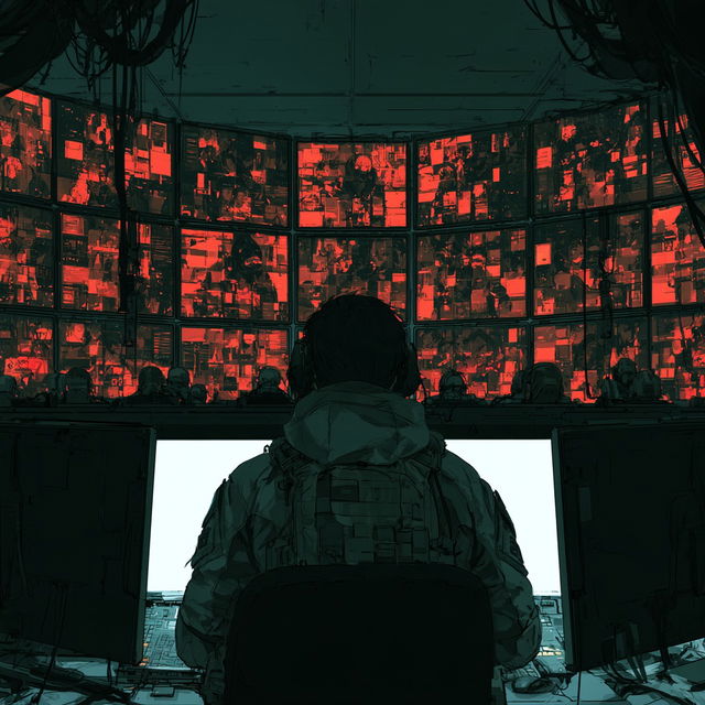 Kintsurveillance style, Midjourney V8.2, render 2 of 4