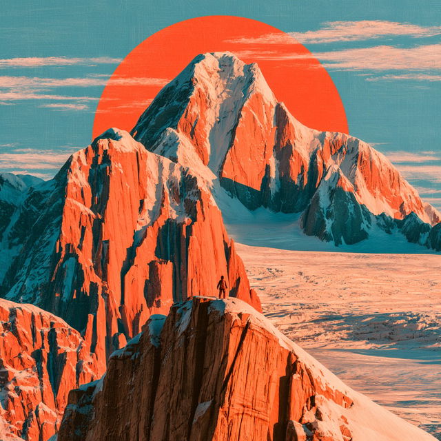 Orangeteal Monumentalism style, Midjourney V8.2, render 1 of 4