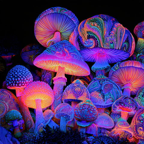 Pulsar Mycelium style (SREF codes), Midjourney V8.2