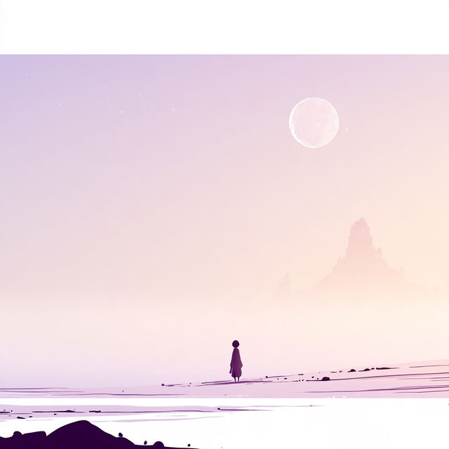 Violet Shoreline Minimalism style, Midjourney V8.2, render 4 of 4