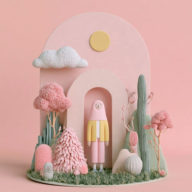 Pinkgear Miniatures style, Midjourney V8.2, render 2 of 4