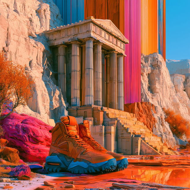 Chromaterrace style, Midjourney V8.2, render 1 of 4