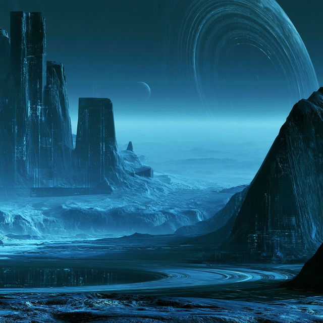 Cyanolith Colossism style, Midjourney V8.2, render 3 of 4