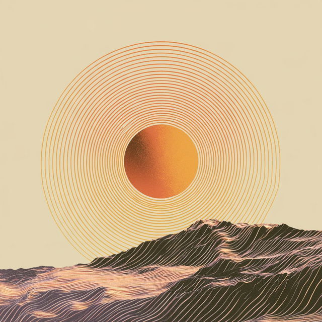 Sgraffito Sunweave style, Midjourney V8.2, render 2 of 4