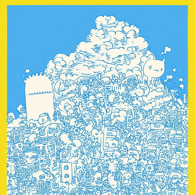 Cyanodoodle style, Midjourney V8.2, render 3 of 4