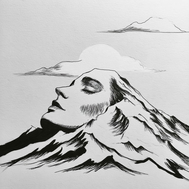 Blackwork Mosaicism style, Midjourney V8.2, render 3 of 4