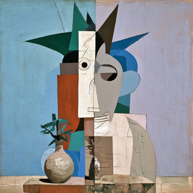Vesselfolk Cubism style, Midjourney V8.2, render 3 of 4
