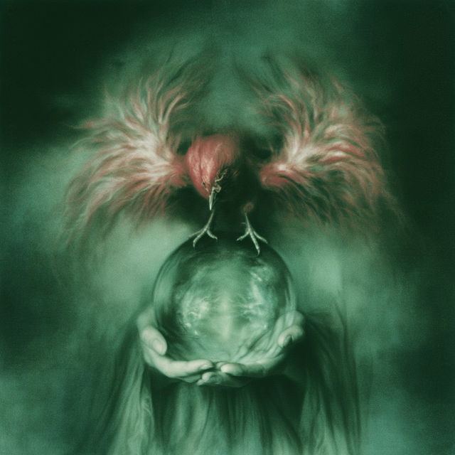 Verdigris Hoodwork style, Midjourney V8.2, render 1 of 4