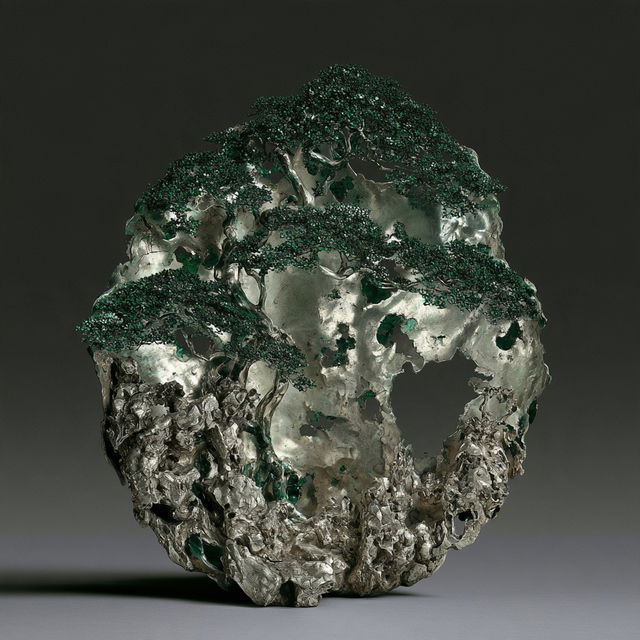 Silver Caustic style, Midjourney V8.2, render 2 of 4