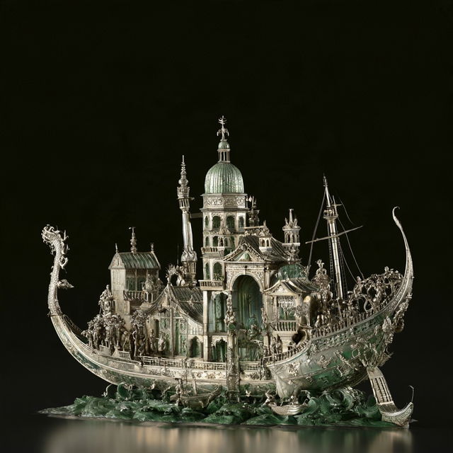 Silver Caustic style, Midjourney V8.2, render 4 of 4