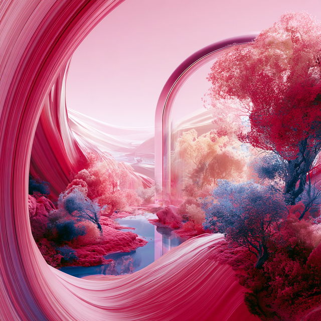 Rosette Fluidism style, Midjourney V8.2, render 4 of 4