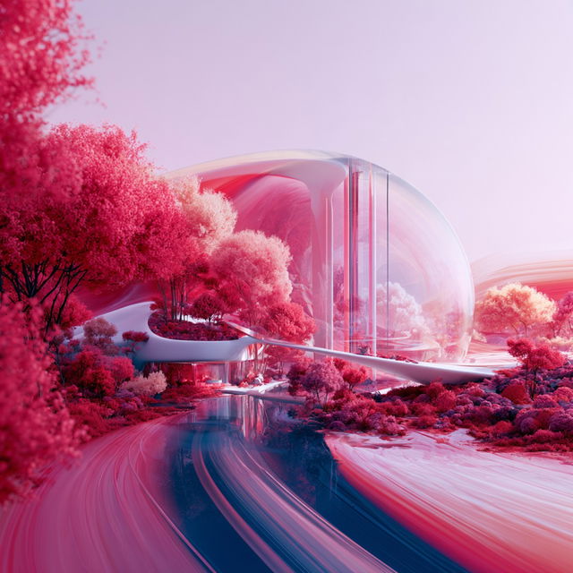 Rosette Fluidism style, Midjourney V8.2, render 3 of 4