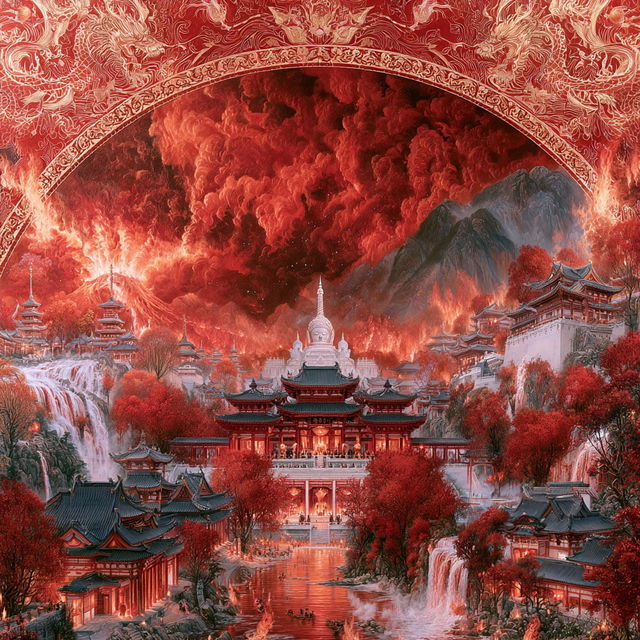 Pagodaflare style, Midjourney V8.2, render 1 of 4