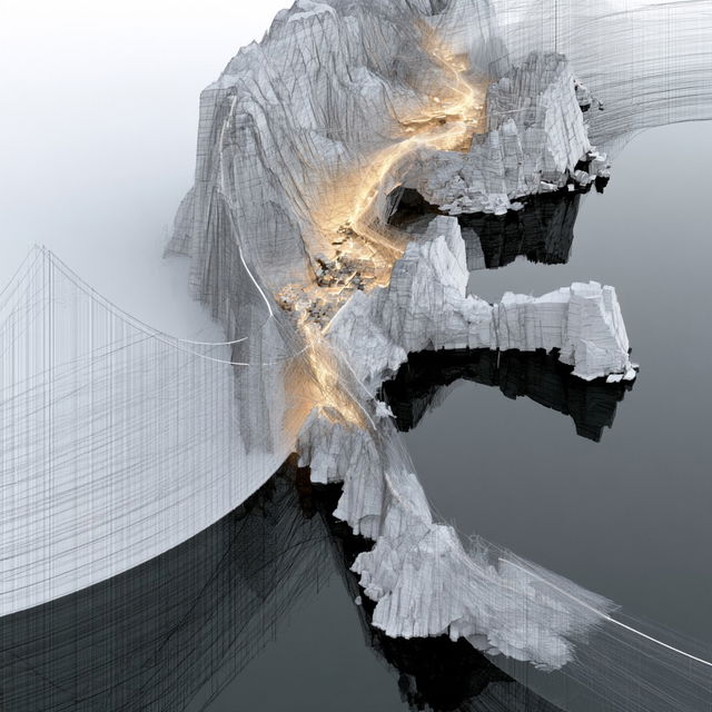 Cortical Terrain style, Midjourney V8.2, render 3 of 4