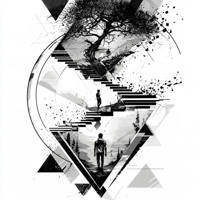 Gridfracture style, Midjourney V8.2, render 4 of 4