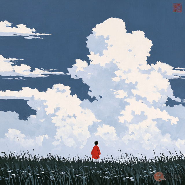 Redstart Cloudrange style, Midjourney V8.2, render 1 of 4