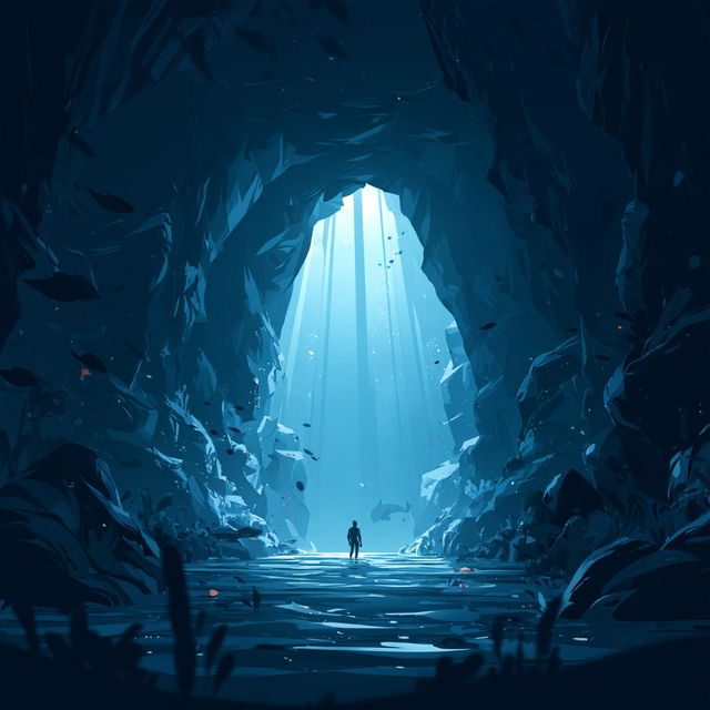 Blue Valley Cutpaper style, Midjourney V8.2, render 3 of 4