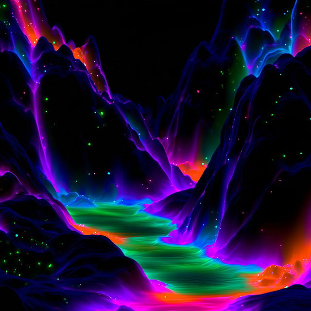 Ultraviolet Stroke Rivers style, Midjourney V8.2, render 4 of 4