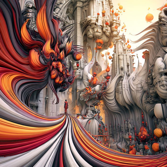 Vortiglyph style, Midjourney V8.2, render 2 of 4