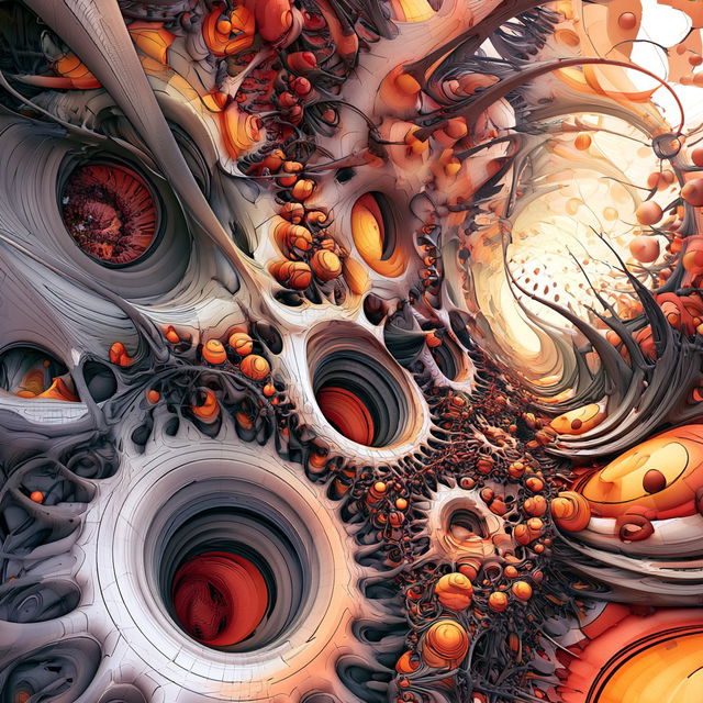 Vortiglyph style, Midjourney V8.2, render 4 of 4