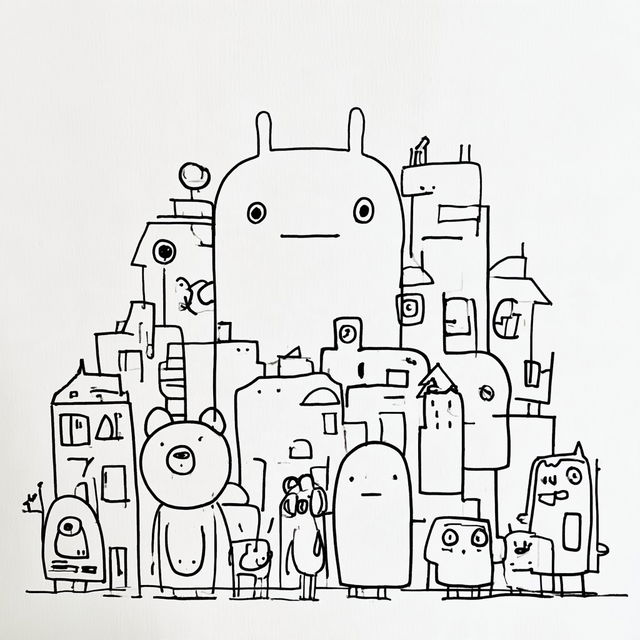 Doodlechrome style, Midjourney V8.2, render 1 of 4