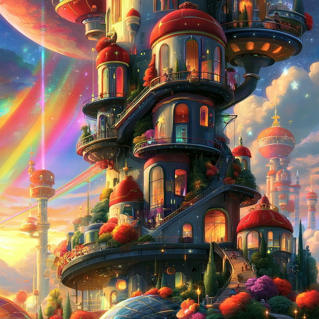 Chromaflood style, Midjourney V8.2, render 2 of 4