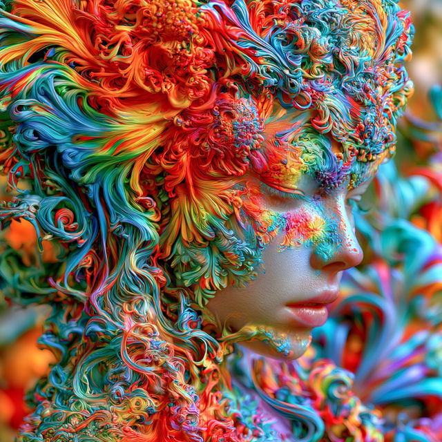 Pigment Serpent style, Midjourney V8.2, render 2 of 4