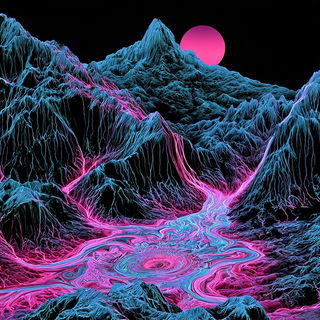 Chromolitho Topographies style, Midjourney V8.2, render 1 of 4