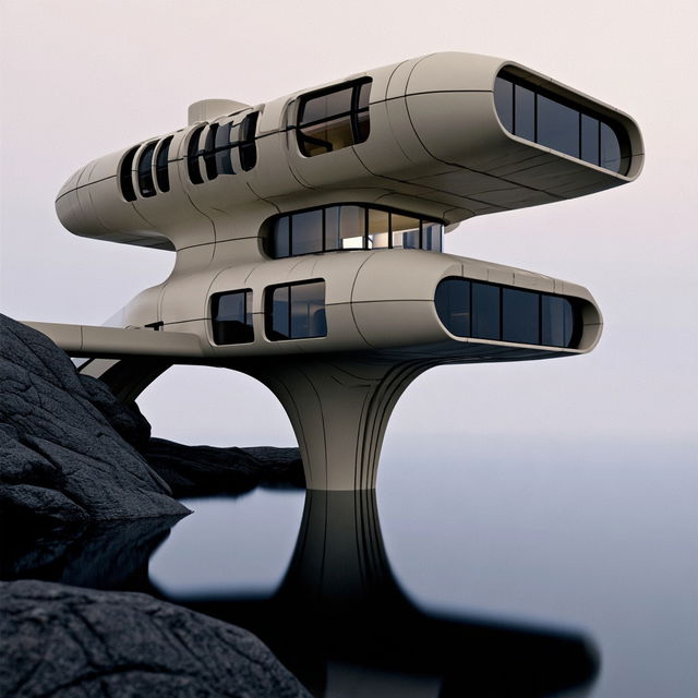 Sandcut Monoliths style, Midjourney V8.2, render 3 of 4