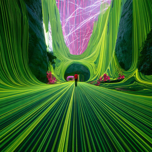 Neoncel Riftwork style, Midjourney V8.2, render 2 of 4