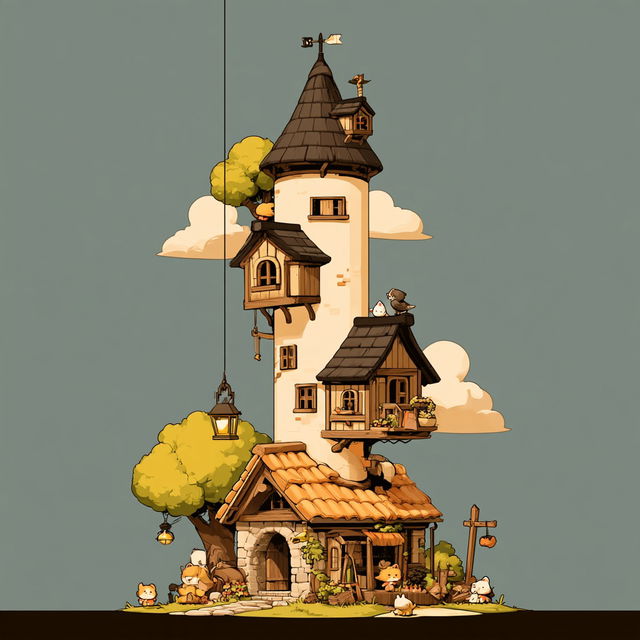 Terracotta Skystack style, Midjourney V8.2, render 3 of 4