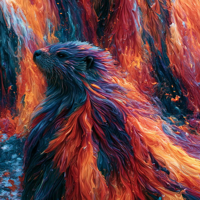 Flamepaint style, Midjourney V8.2, render 4 of 4