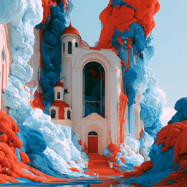 Painted Escarpmentia style, Midjourney V8.2, render 1 of 4